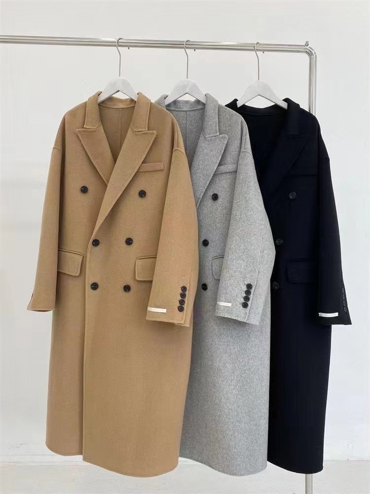 [단독] [made💖]퓨턴 루즈핏 오버핏 겨울 카라넥 더블버튼 하객룩 핸드메이드 코트(3color)/자켓,울자켓,울코트,롱코트,울재킷,롱핸드메이드코트, 상세 이미지 2