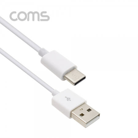 Coms [IF089] Coms USB 3.1 케이블 (Type C) 2M, 슬림/White