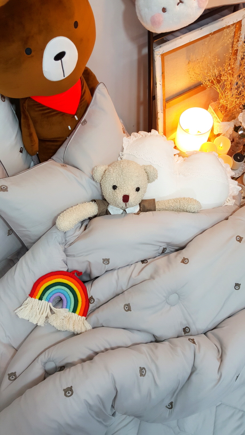 초코곰돌이 구름 모달이불 초등학생 알러지케어 키즈 어린이이불 세트