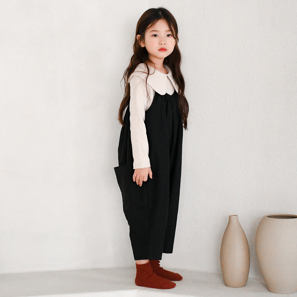 머피 점프수트 나시 멜빵 바지 반바지 여아 아동 아기 유아 아기 루즈핏 면 린넨 오버롤 - 상세 이미지 4