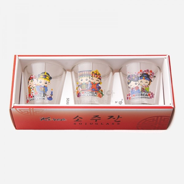 3종 소주잔-한복전통의상 커플 - 상세 이미지 5