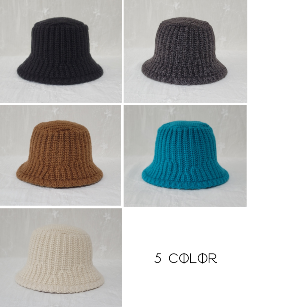 여성 니트모자 겨울 뜨개 동백이 털 산책 남자 여자 대두 벙거지 모자 버킷햇