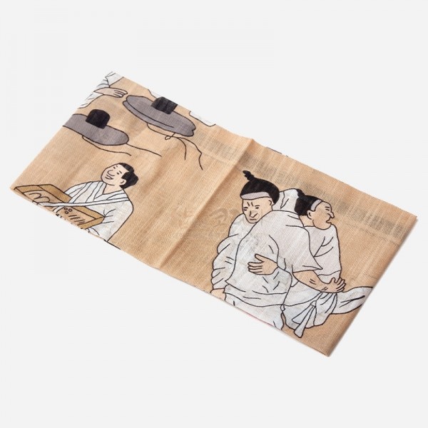 한국전통선물 외국인선물 민속화 손수건-씨름 - 상세 이미지 2