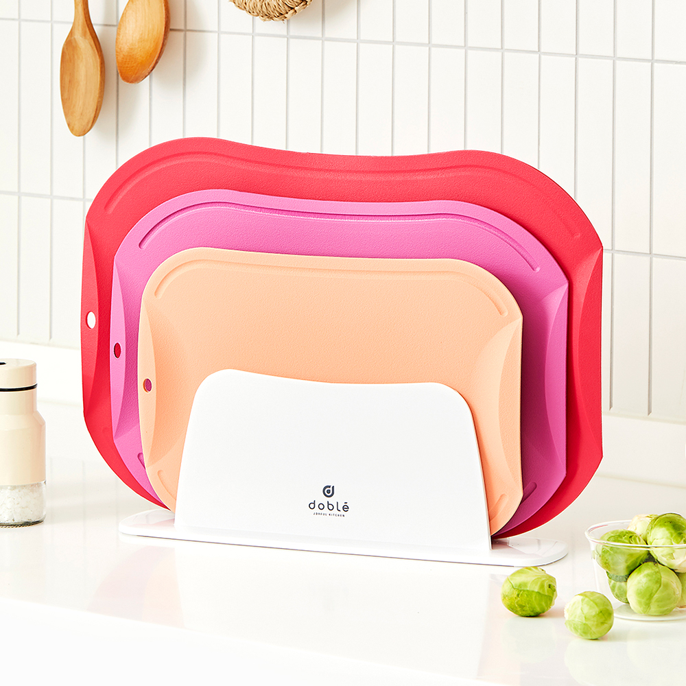 도블레 프리미어 칼집 안나는 도마 3종 세트(L+M+S)+도마거치대