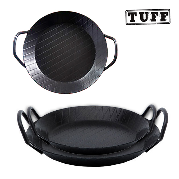 TUFF 카본스틸 인덕션 터프팬 빠에야팬 무쇠 양수 후라이팬 24cm - 상품 이미지