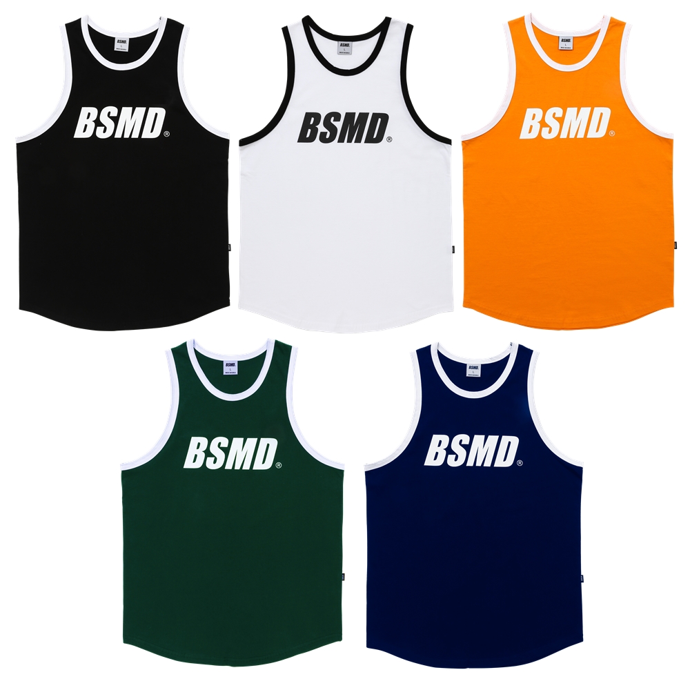 비스트모드 올드스쿨 배색 남자 헬스나시 짐웨어 035 BSMD 제품 이미지