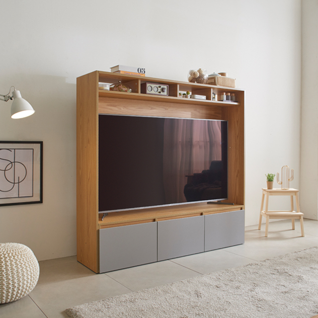 모노 월플렉스 시스템 거실장세트(65인치 내맘대로구성) 1600tv장세트