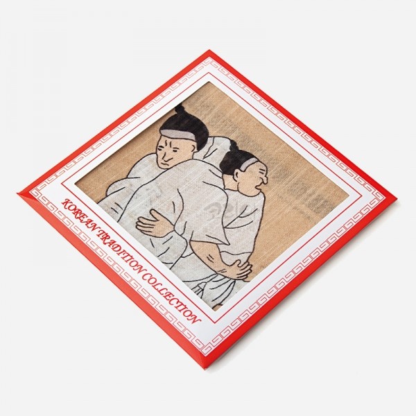 한국전통선물 외국인선물 민속화 손수건-씨름 - 상세 이미지 4