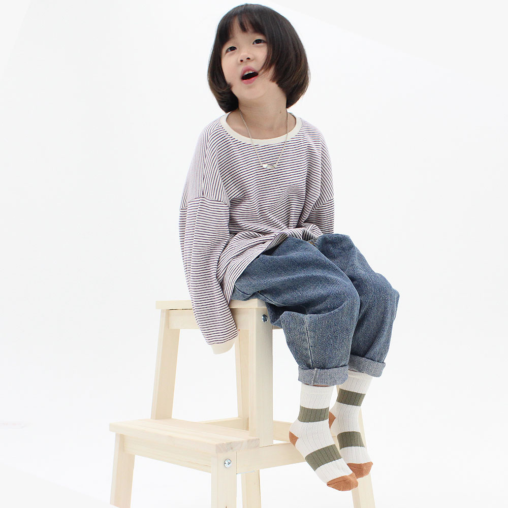 아동양말 유아양말 아기양말 미끄럼방지 골지 투톤배색 유치원선물 어린이집 주니어 국내제작 이미지 6