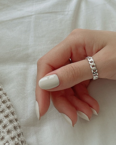 실버 925 4.9mm 오리지날 커브체인 반지 - 상품 이미지