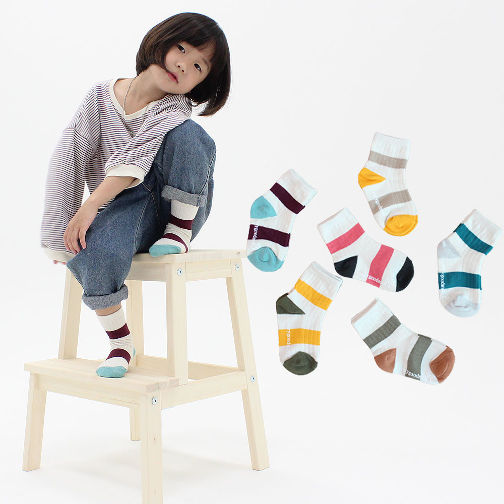 아동양말 유아양말 아기양말 미끄럼방지 골지 투톤배색 유치원선물 어린이집 주니어 국내제작