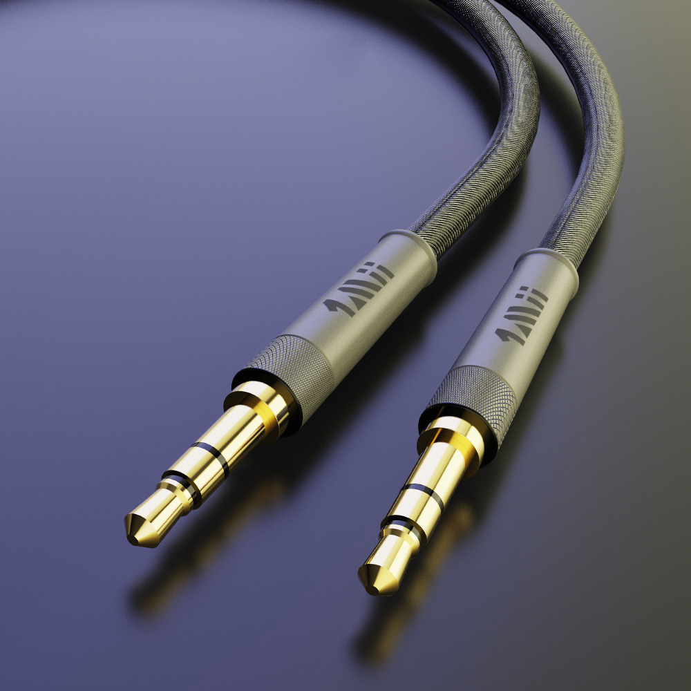원미 은도금코어 프리미엄 3.5mm AUX 케이블, 1Mii CB104 - 상세 이미지 3