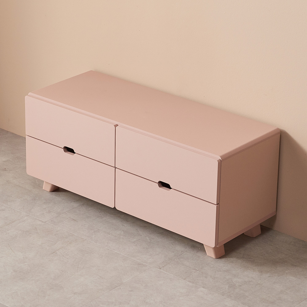 윈썸 릴리 2단 4P 800 미니거실장 폭좁은 원룸티비다이 낮은서랍장 티비서랍장