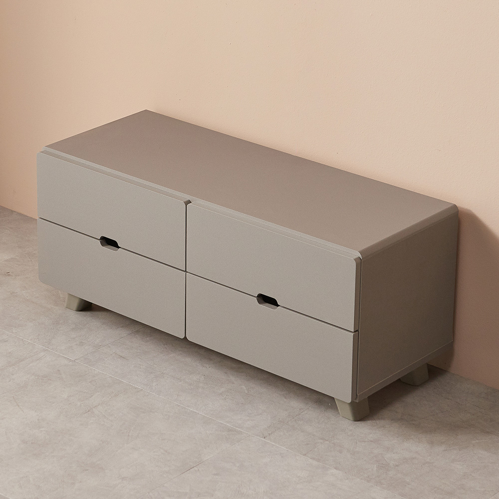 윈썸 릴리 2단 4P 800 미니거실장 폭좁은 원룸티비다이 낮은서랍장 티비서랍장