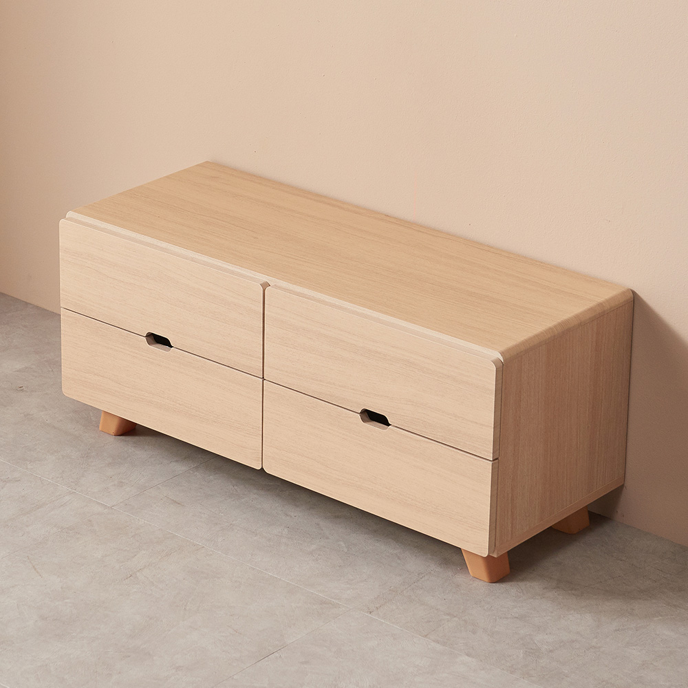 윈썸 릴리 2단 4P 800 미니거실장 폭좁은 원룸티비다이 낮은서랍장 티비서랍장