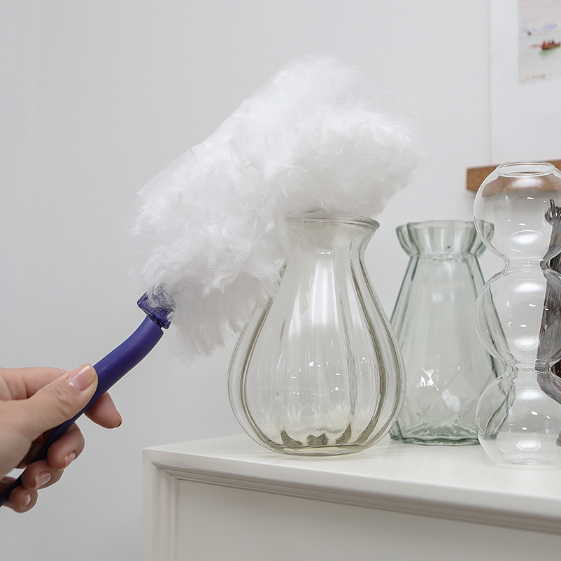 정전기 청소포 먼지털이 먼지떨이개 교체용 먼지제거 털이개 깃털 청소솔 그레이