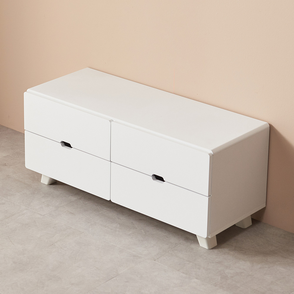 윈썸 릴리 2단 4P 800 미니거실장 폭좁은 원룸티비다이 낮은서랍장 티비서랍장