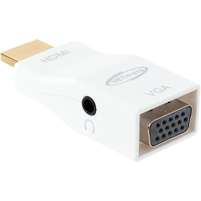 강원전자 넷메이트 HDMI to VGA(RGB)+Stereo 컨버터(젠더 타입/무전원) NM-HV04N - 상세 이미지 2