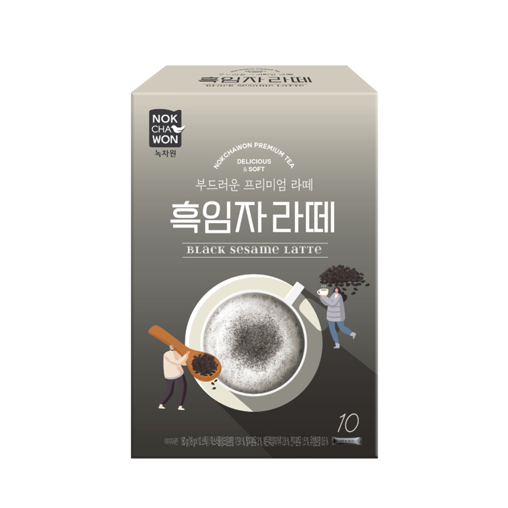 [녹차원] 흑임자 라떼 10T - 상품 이미지