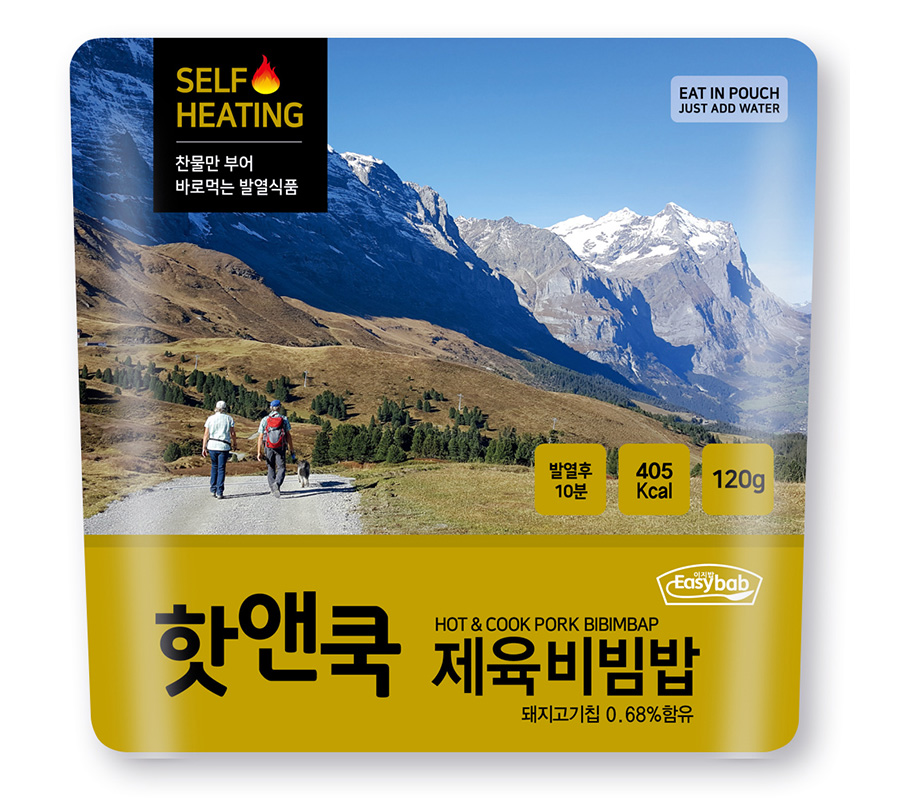 핫앤쿡 제육비빔밥 이지밥 라면애밥 전투식량 비상식량 찬물 발열도시락 즉석 간편식 여행 - 상세 이미지 4