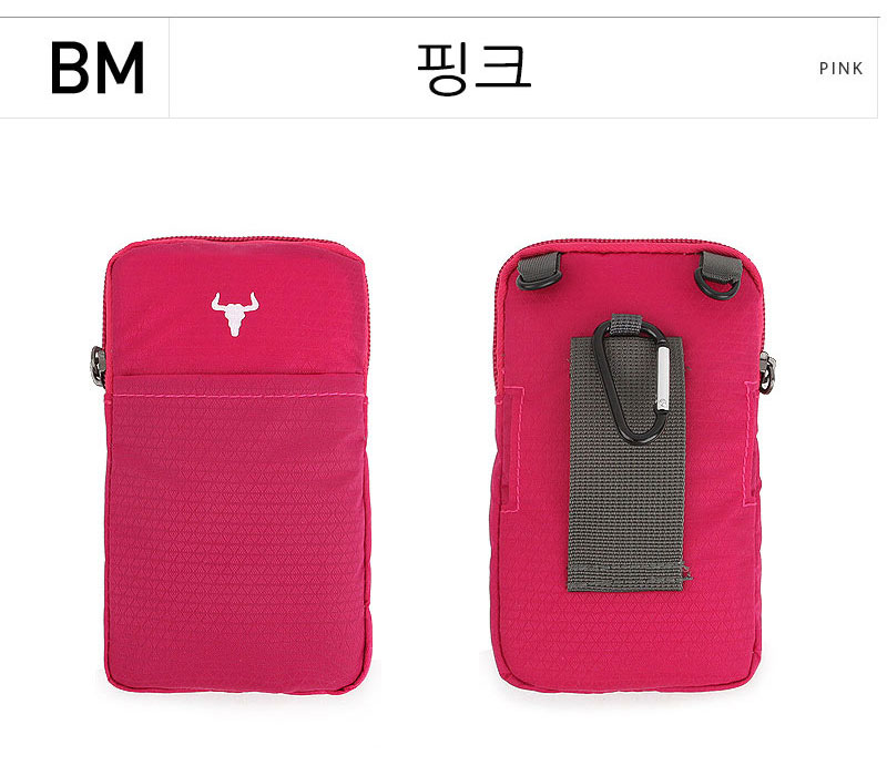 등산 배낭 걸이 핸드폰가방 트레킹 허리 가방 힙색 산행 하이킹 소형 스포츠 미니 크로스백 - 상세 이미지 2