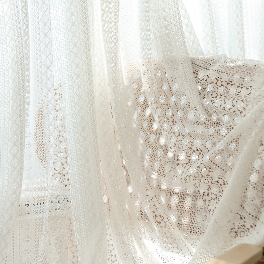 자체제작 레이스커튼 가리개 뜨개 무드 감성 커튼 2size