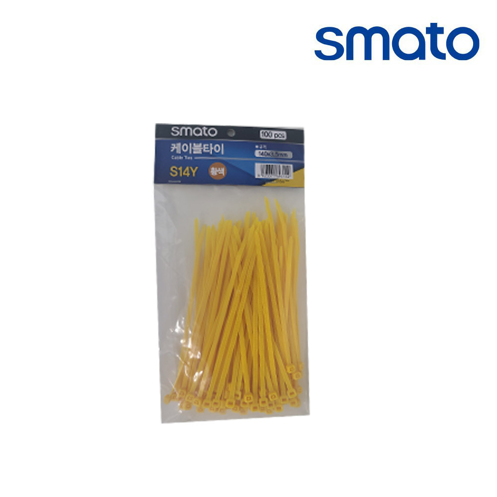 스마토 컬러 케이블타이 140mm 황색 112-5476 - 상품 이미지