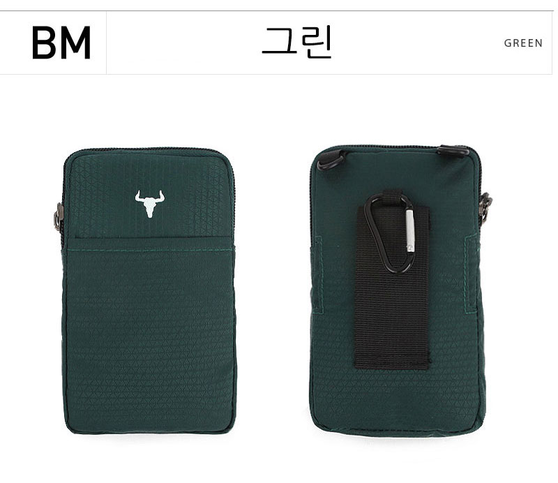 등산 배낭 걸이 핸드폰가방 트레킹 허리 가방 힙색 산행 하이킹 소형 스포츠 미니 크로스백 - 상세 이미지 3