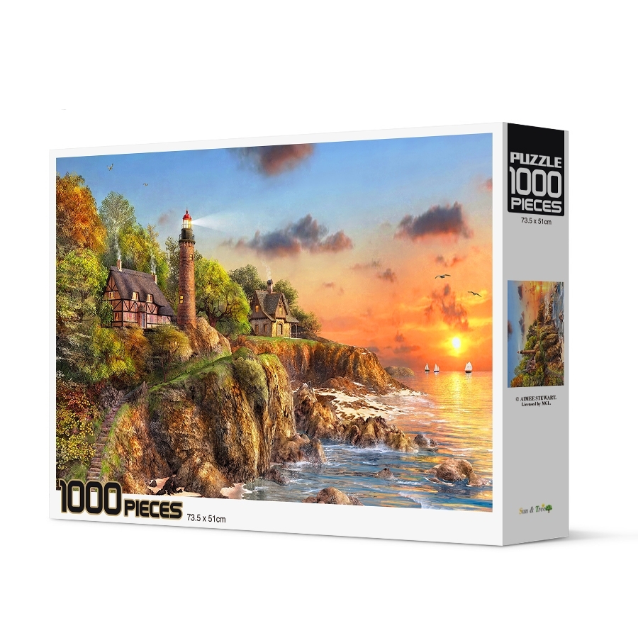 액자포함 직소퍼즐 1000조각 바닷가 등대 HP1010 - 상품 이미지