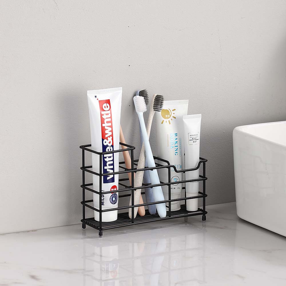 스텐 칫솔꽂이 치솔 치약 걸이 통 면도기 칫솔거치대 6구