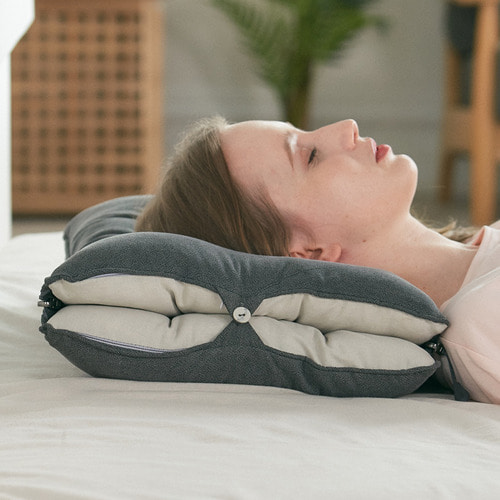 코튼샤워 마카롱 세균 전자파 케어 경추베개 M L 경추목 일자목 호텔 거북목 옆으로자는