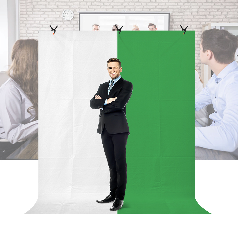 크로마키 스크린 배경막 유튜브 뒷배경 폴리 배경천 거치대 세트 150X200cm KIT-PL-TM