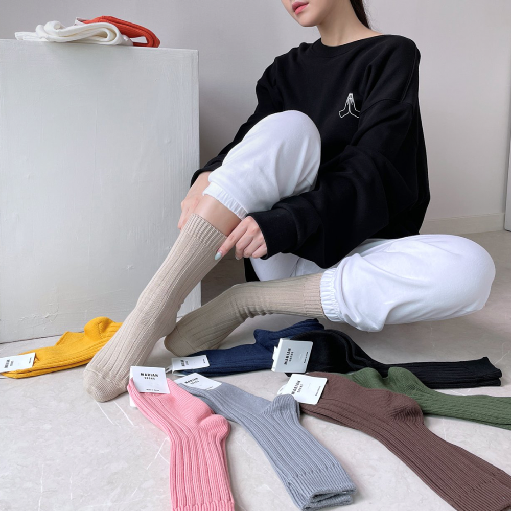 로라벨 크리밍 필라테스양말 요가양말 논슬립 미끄럼방지 홈트 니삭스 댄스 무용 롱 삭스 - 상세 이미지 2