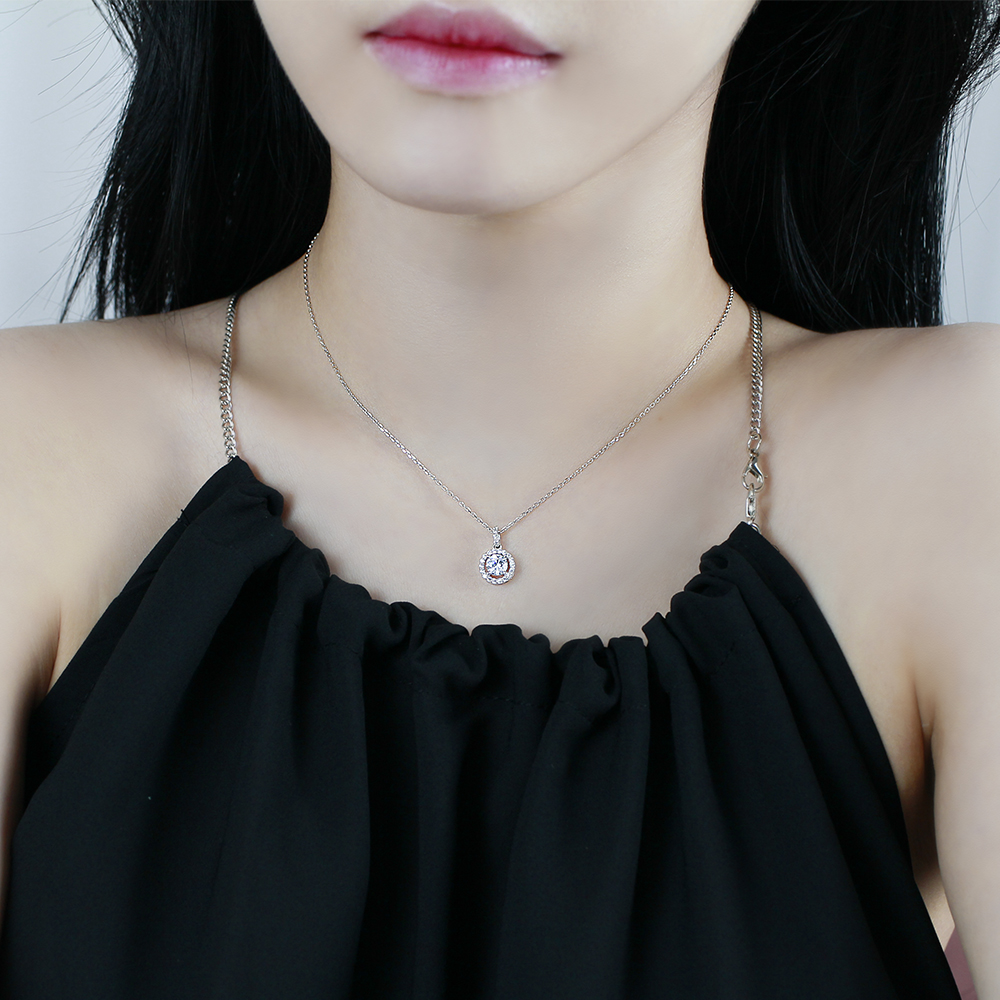 7부 다이아 목걸이 랩 IGI 프로포즈 결혼 기념일 선물 더 프리미엄 여자 친구 - 상세 이미지 5