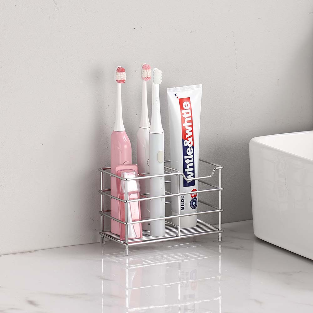 스텐 칫솔꽂이 치솔 치약 걸이 통 면도기 칫솔거치대 6구