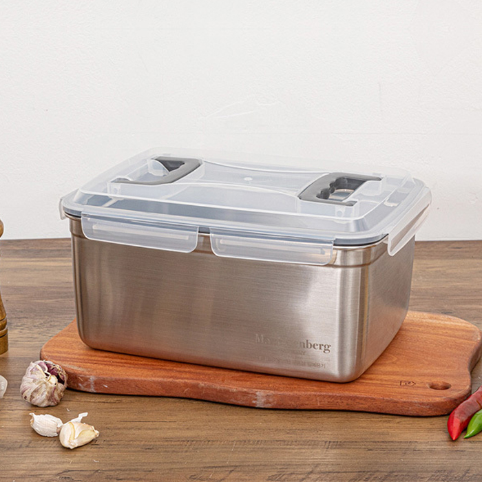 아이젠베르그 에스트 스텐 핸들 밀폐용기 반찬통 대용량 김치통 11L
