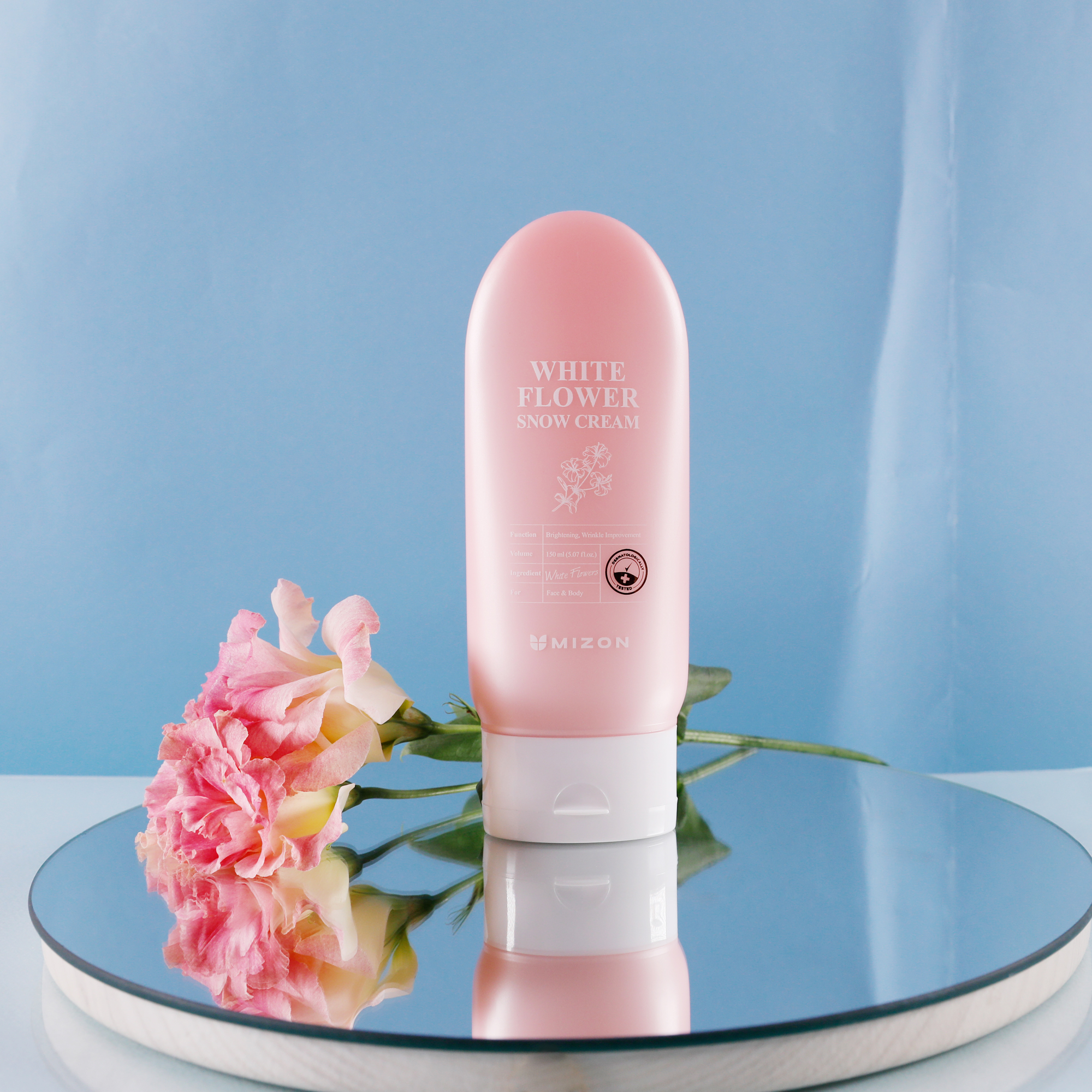 미즈온 화이트 플라워 스노우 주름 미백 톤업 크림 150ml - 상세 이미지 3