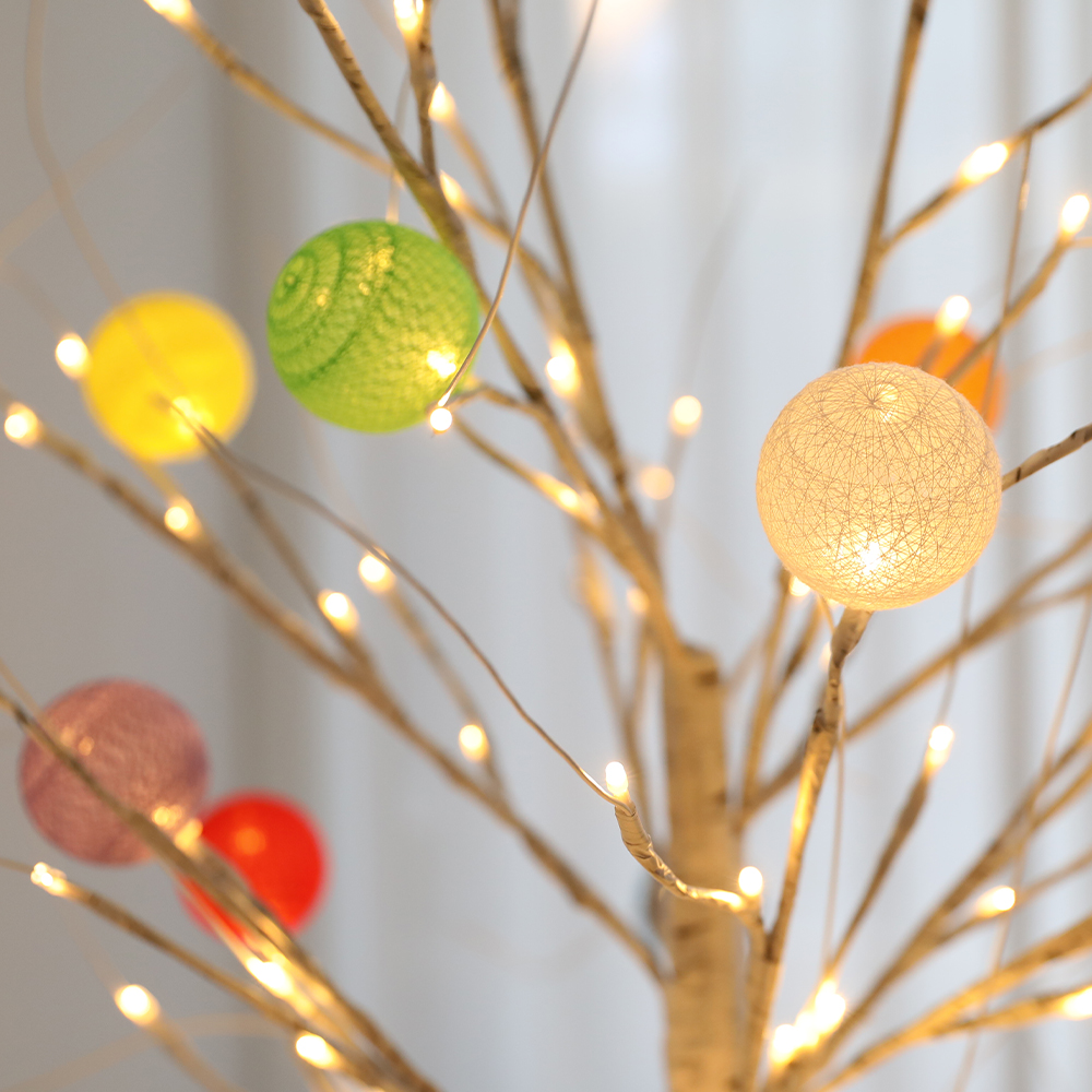 크리스마스 트리조명 led 줄 등 조명 코튼볼 전구 화이트20구