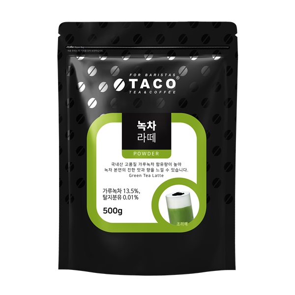 타코 녹차라떼 파우더 500g /그린티라떼/그린티 : 커피25