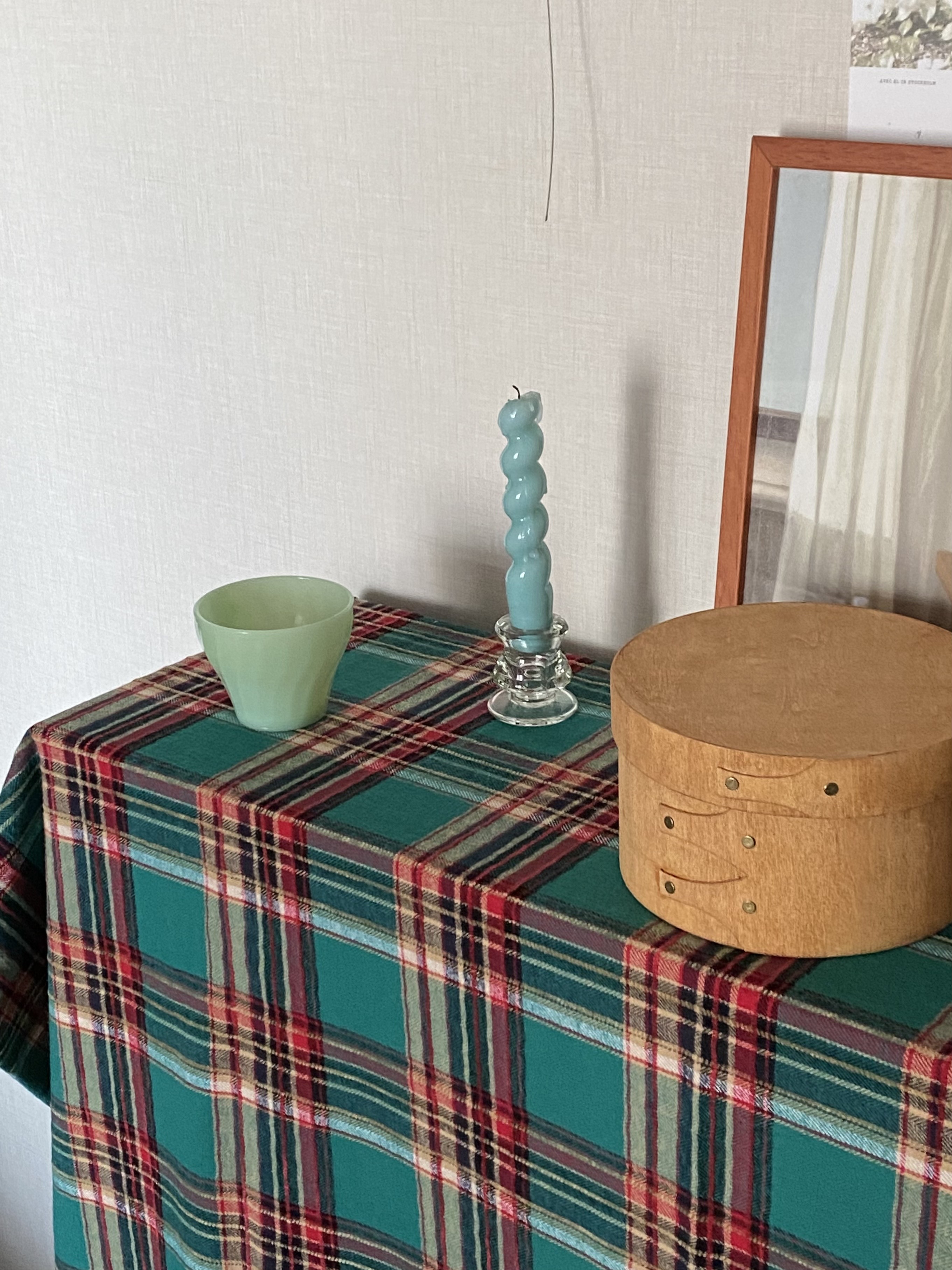 아워파티 크리스마스 테이블보 아일랜드 식탁보 밥솥 덮개 캠핑 테이블보