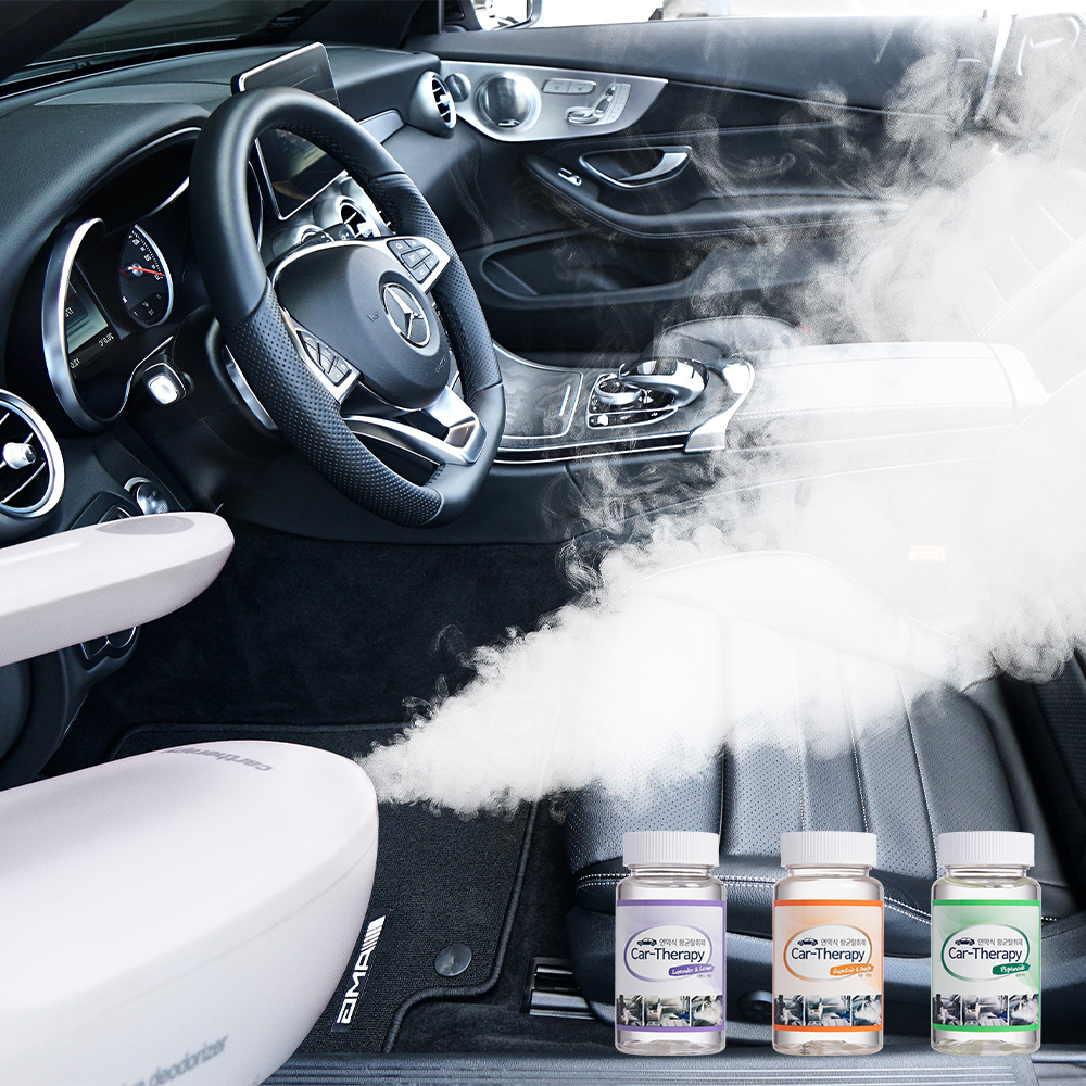 카테라피 연무기 탈취원액120ml 3병포함 차량용 가정용 탈취제 방향제 악취 에어컨냄새제거