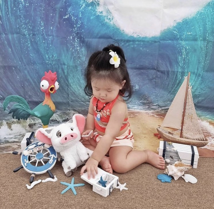 (소품대여/ 툴리툴리) 아기 모아나 100일 200일 300일 400일 셀프촬영 애플비셀프 - 상세 이미지 3