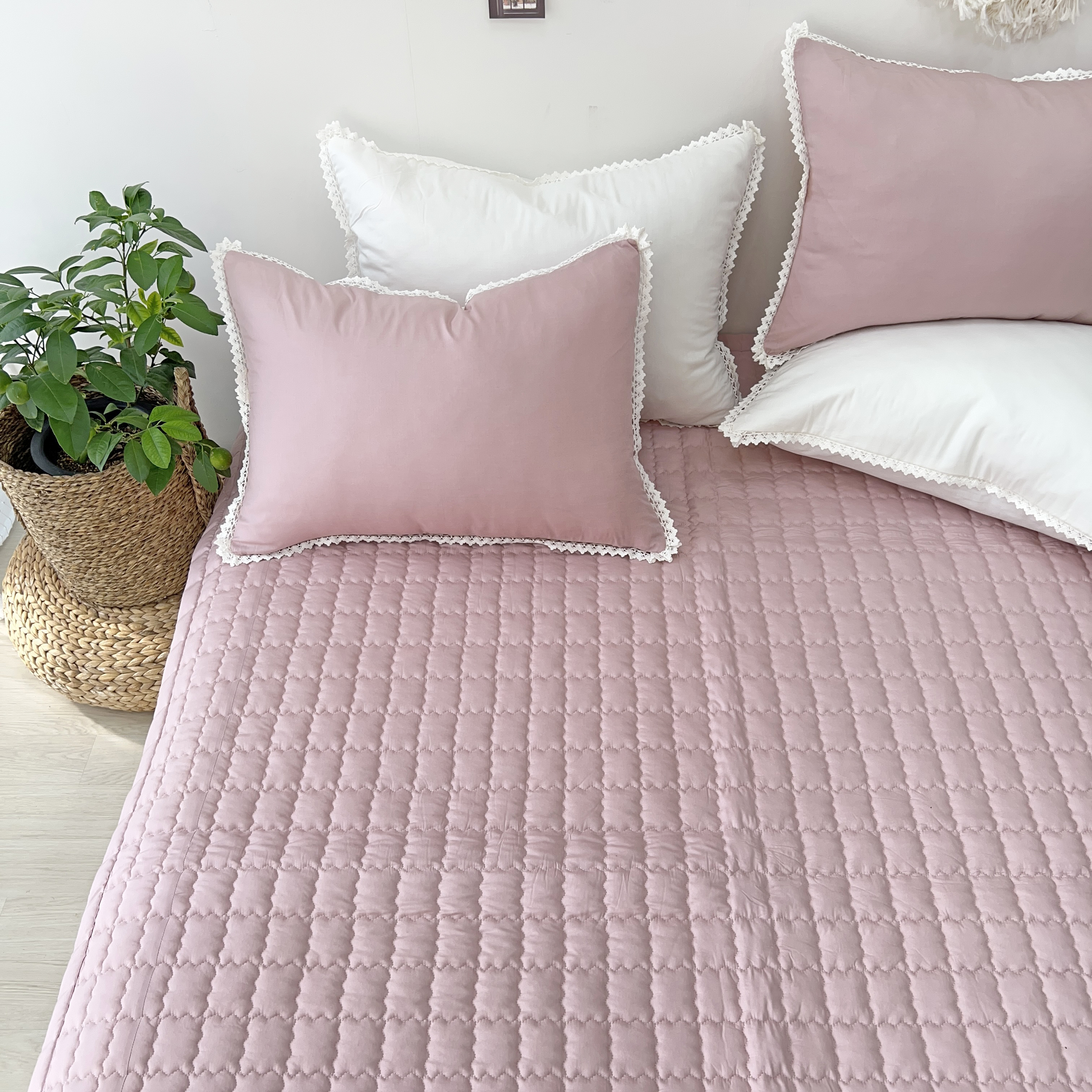 토션 먼지없는 모달100 미끄럼방지 고정밴드 사계절 매트리스 침대패드 S/SS