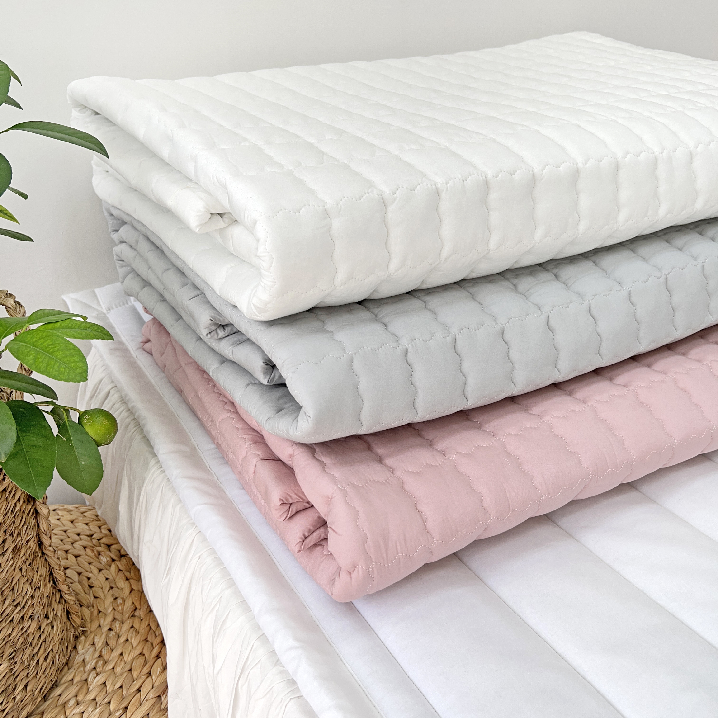 토션 먼지없는 모달100 미끄럼방지 고정밴드 사계절 매트리스 침대패드 S/SS