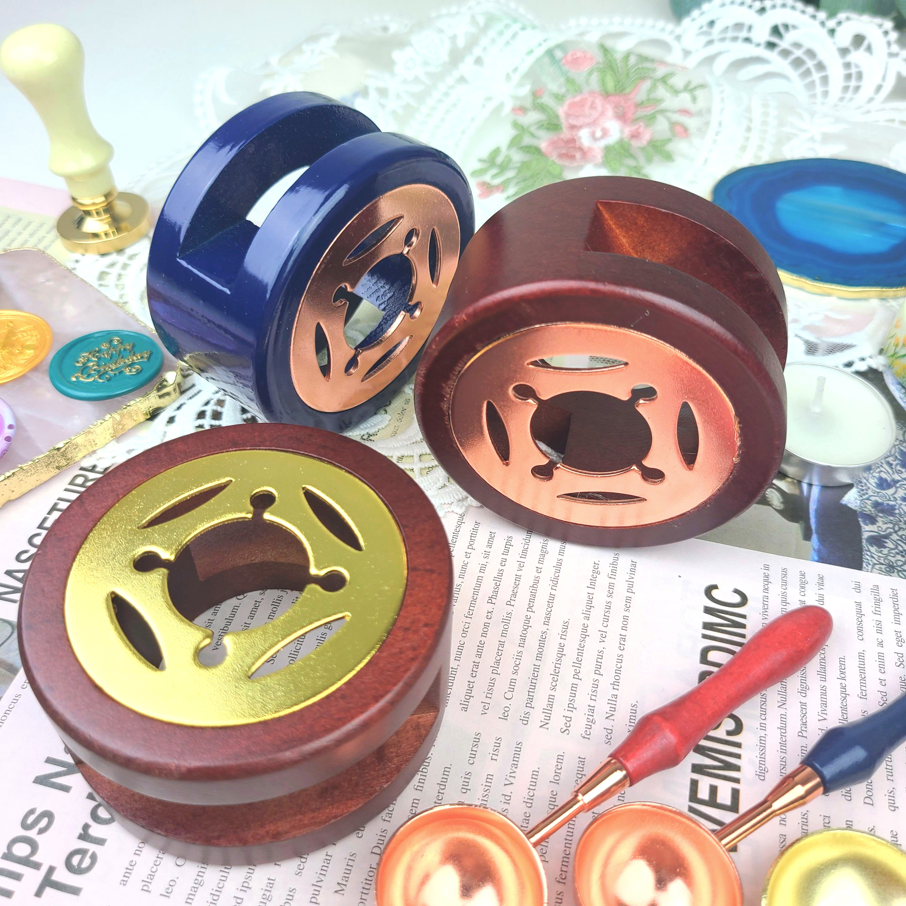 실링왁스 받침대 거치대 스탬프 왁스씰 제작 씰링 이미지 4