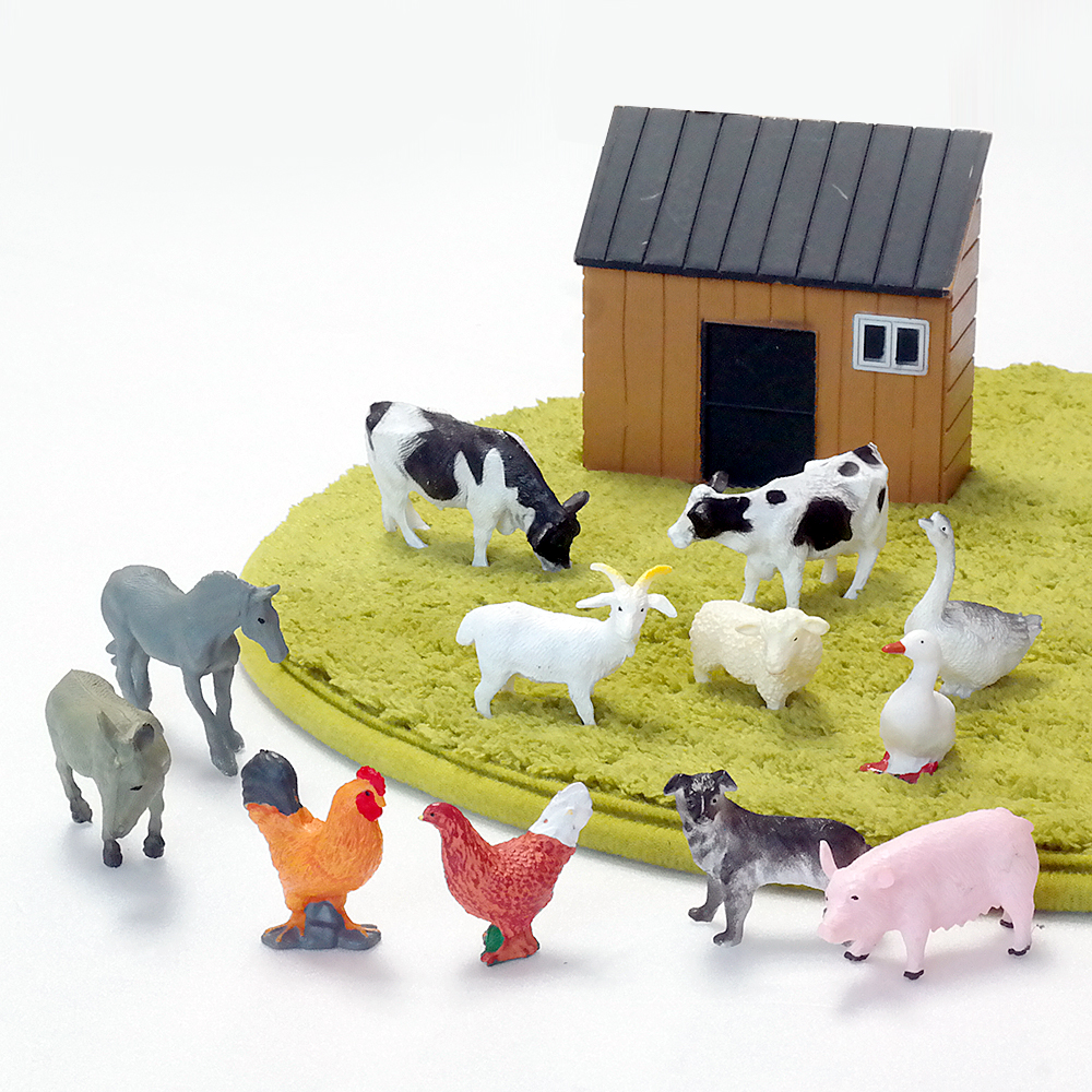 스테이앳홈 스몰월드 농장동물 피규어 12종 세트 farm animals - 상품 이미지