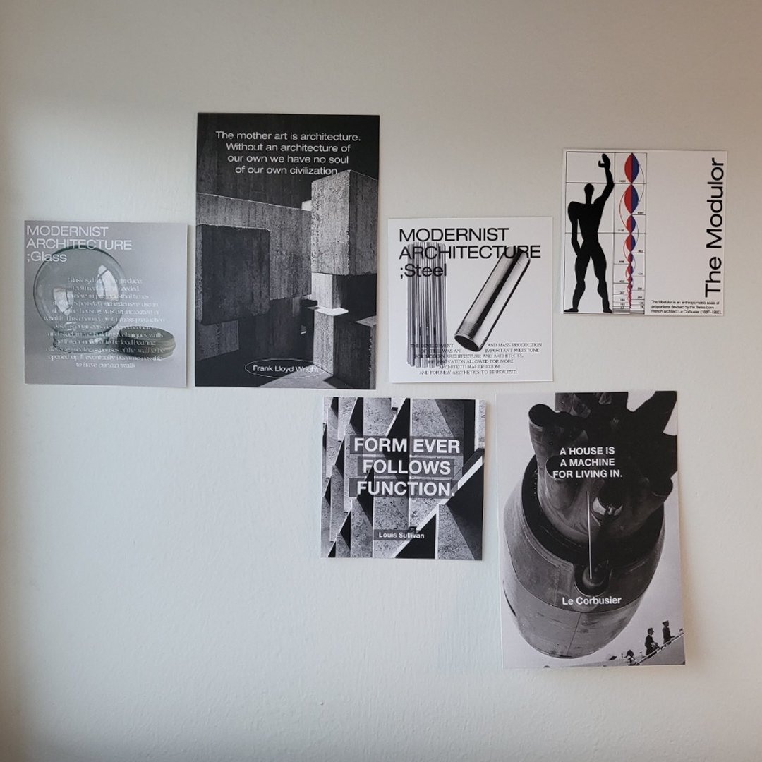 미드센추리모던 인테리어 크롬인테리어 엽서 미니포스터 모노톤 건축포스터 Modernism - 상품 이미지