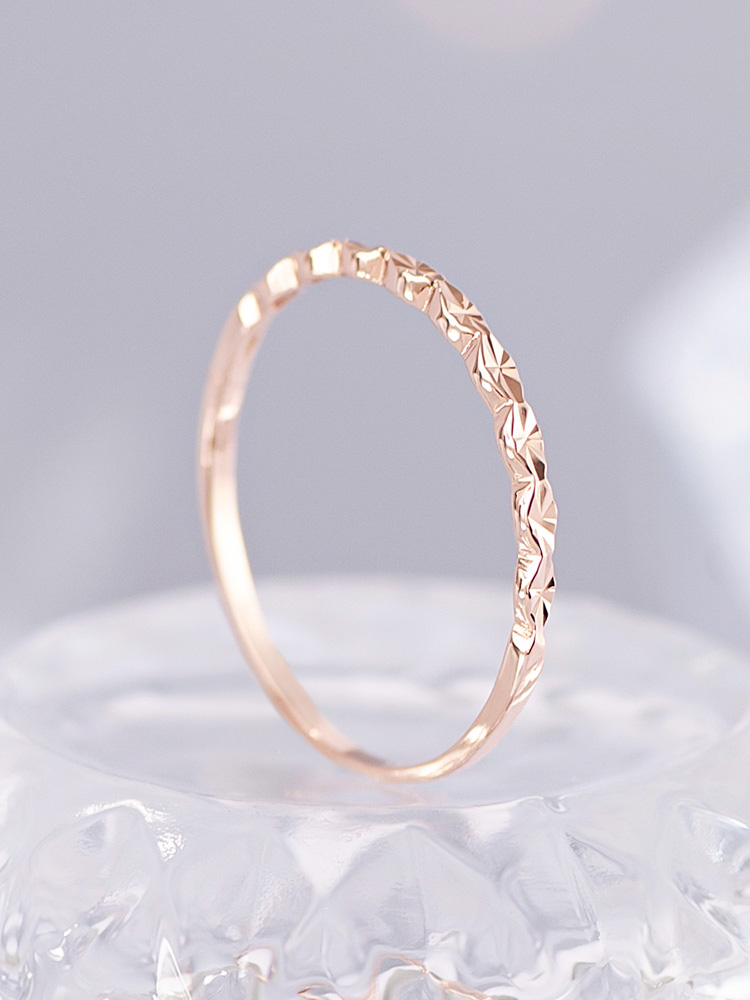 14K18K 하이샤이닝 컷팅 금반지 미스링 심플링 레이어드