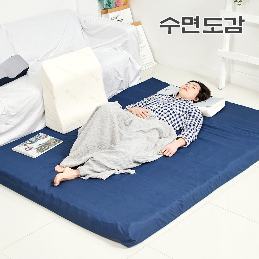 수면도감 14존 토퍼매트리스 바닥 침대매트 7㎝ 1인용 싱글 두꺼운 매트리스