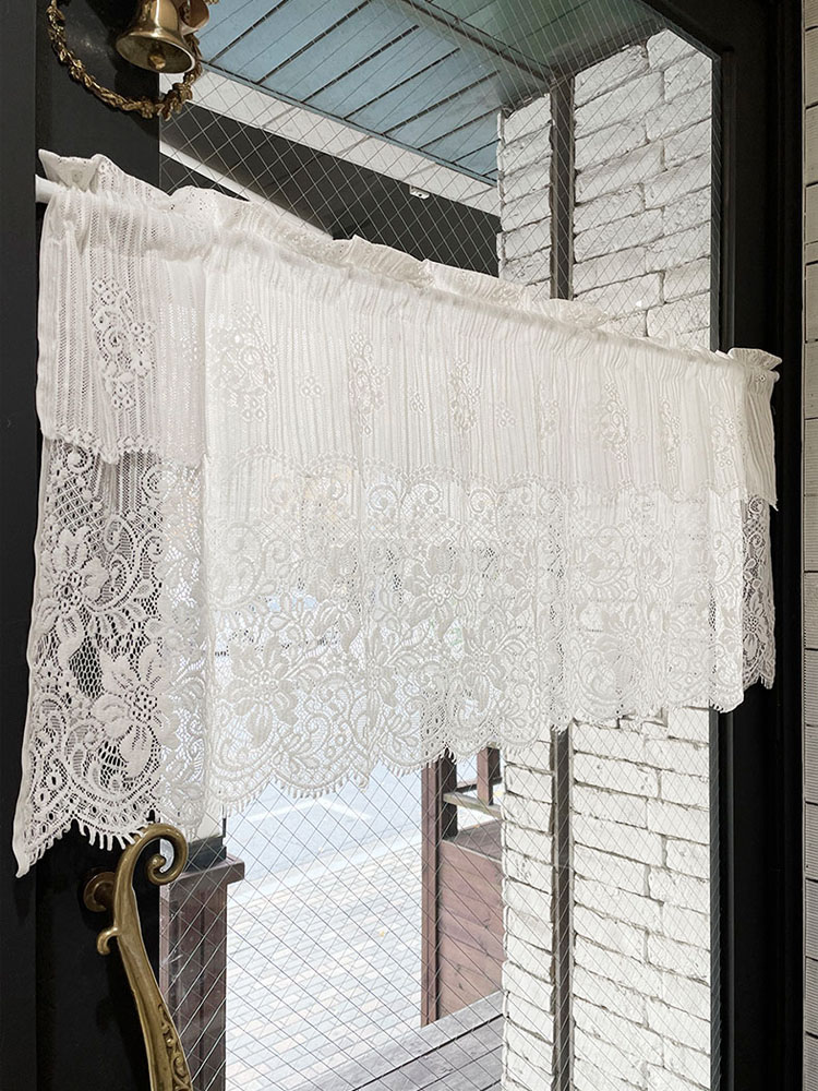 플라워 레이스 주방바란스 부엌커튼 주방창커튼